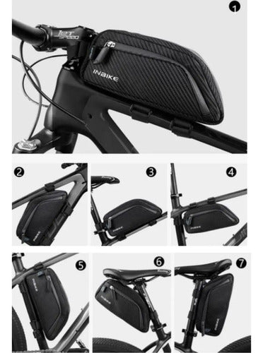 Bolso Bicicleta Impermeable Reflectivo Ciclismo - Inbike Negro
