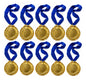 Pack X10 Medallas Deportivas 7 Cm Doradas Con Cinta