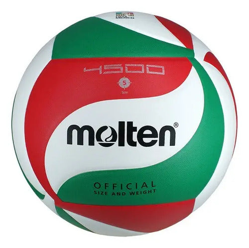 Balón De Voleibol Molten V5m4500 N5 Pu Laminado Tricolor Duradero Profesional
