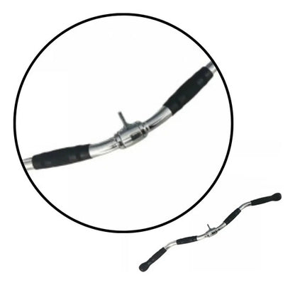 Barra W Polea Pecho Y Brazos Importada 76cm Rhino Plateado