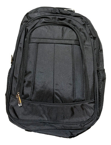 Mochila Sm Urbana 25 L Con Compartimentos - Negra Negro Liso