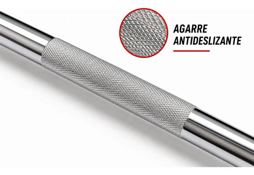 Kit Pesas Barra Recta Discos Pvc Cemento Gimnasio Fitness Barra 150 M 4x3 Kg 6x2 Kg
