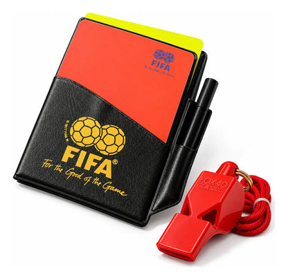 Kit Árbitro Fútbol Tarjetas Fifa + Silbato Profesional Fox40