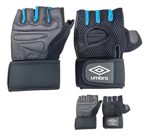 Guante De Entrenamiento Fitness Musculacion Umbro Mmsports Azul Lisa M