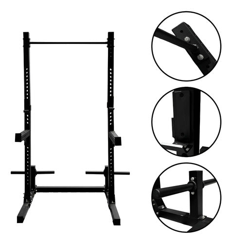Squat Racks Comercial Profesional - Rhino Negro