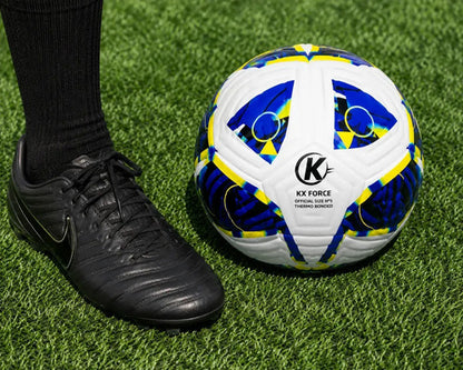 Pelota Fútbol Kx Strike Thermosellada Oficial N°5 Mmsports Azul/amarillo/blanco