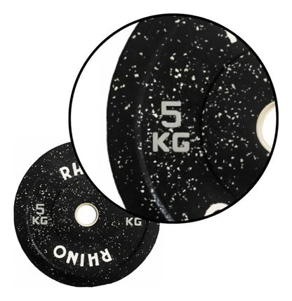 Disco Olimpico Caucho Bumper Crossfit Levantamiento 5kg Negro