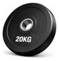 Disco Olímpico Engomado 20 Kg P/ Barra Pesas Gym Profesional Negro