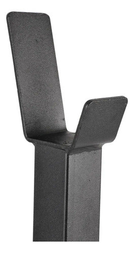 Soporte Barra Regulable Gym Rack Entrenamiento 118cm Negro
