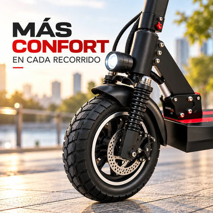 Monopatín Eléctrico Magic 350w 36v Hasta 35 Km Plegable Negro/rojo