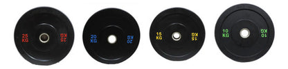 Disco Olimpico Bumpèr Engomado Hierro 25 Kg Negro