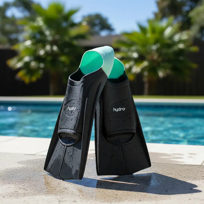 Patas Rana Natación Hydro 2.0 Aletas Cortas Silicona Color Negro Aqua Talle De Las Patas De Rana L