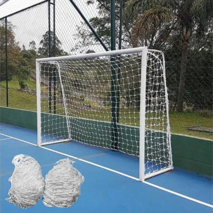 Redes Arco 6mm Fútbol 5/sala Y Handball 3,2x2,1m Uv Gismar Blanco