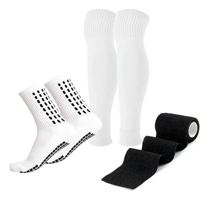 Combo Medias Antideslizantes + Medias Sin Pie + Venda M&m Unico (38 Al 44)