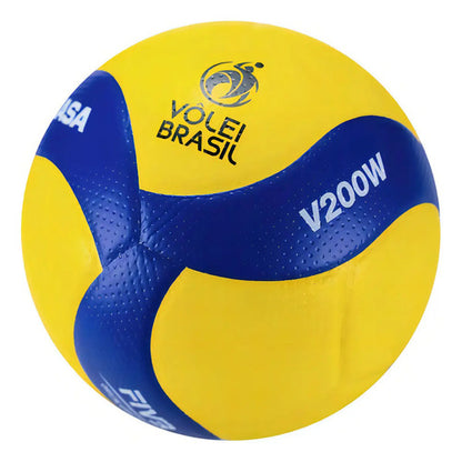 Pelota De Voley Mikasa Nº 5 Color Amarillo Para Playa Amarillo/azul