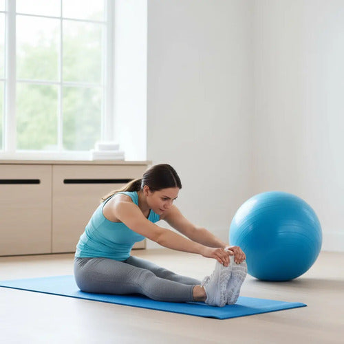 Colchoneta Pilates + Pelota 65cm + Rolo + Banda + Mancuerna Surtido