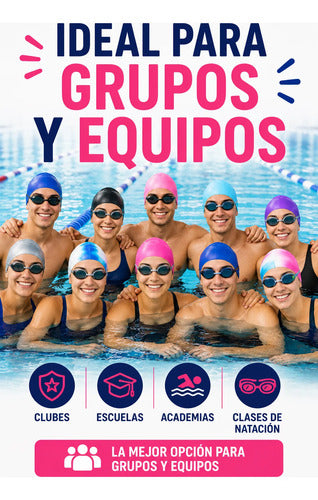 Pack X10 Gorras Natación Silicona Colores Surtidos Piscina Surtido Adulto