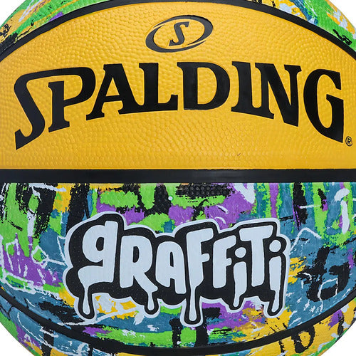 Pelota Basket Spalding Graffiti Tam 7 Verde/amarillo Mmsport Color Amarillo