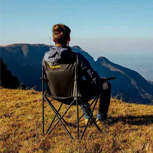Silla Plegable De Camping Hawapi Kaypi Con Bolsa Portátil Negro