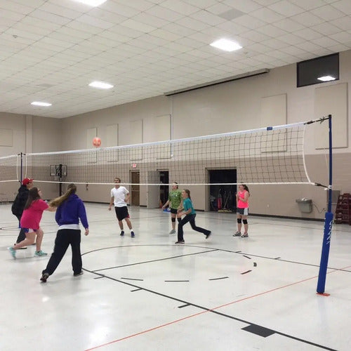Red De Voley 4 Bandas 9.5 M X 1 M 2 Mm Uv Pro Blanco