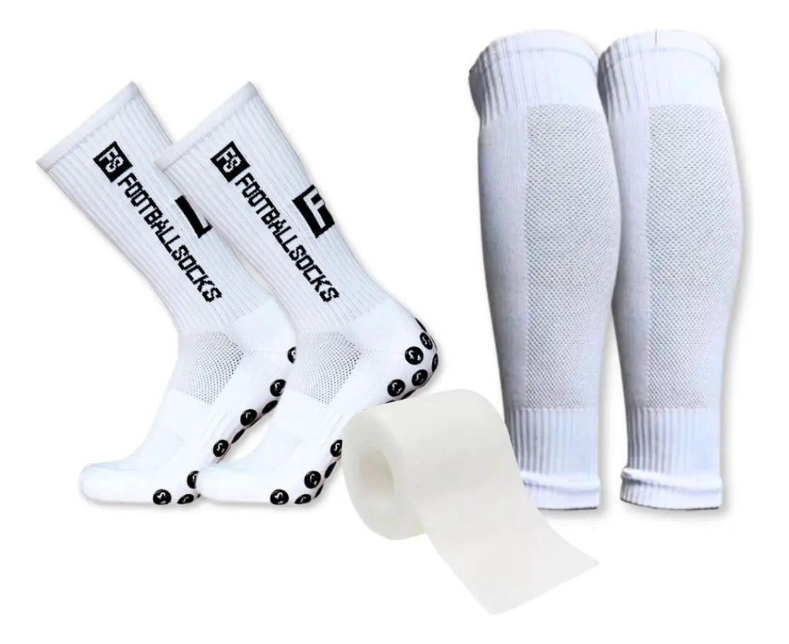 Pack Futbolero Fs Medias Antideslizantes + Medias Sin Pie + Venda