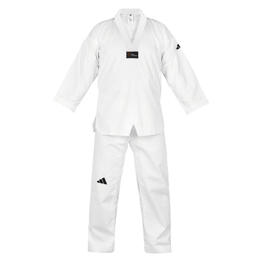 Uniforme Taekwondo Adidas Adi Club WT Algodon Poliester Aprobado World Taekwondo para Entrenamiento Talles 120 a 210