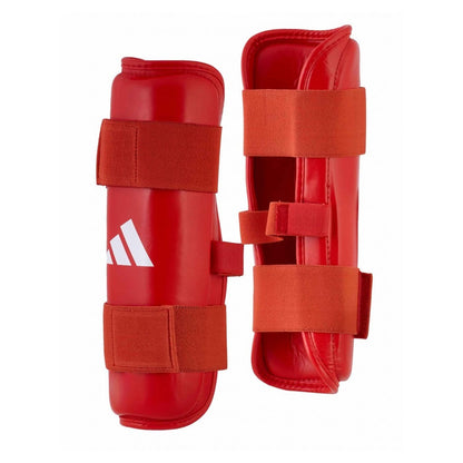 Espinillera de Kickboxing Adidas WAKO Cuero Sintetico PU Padding Espuma Alta Presion Aprobada WAKO