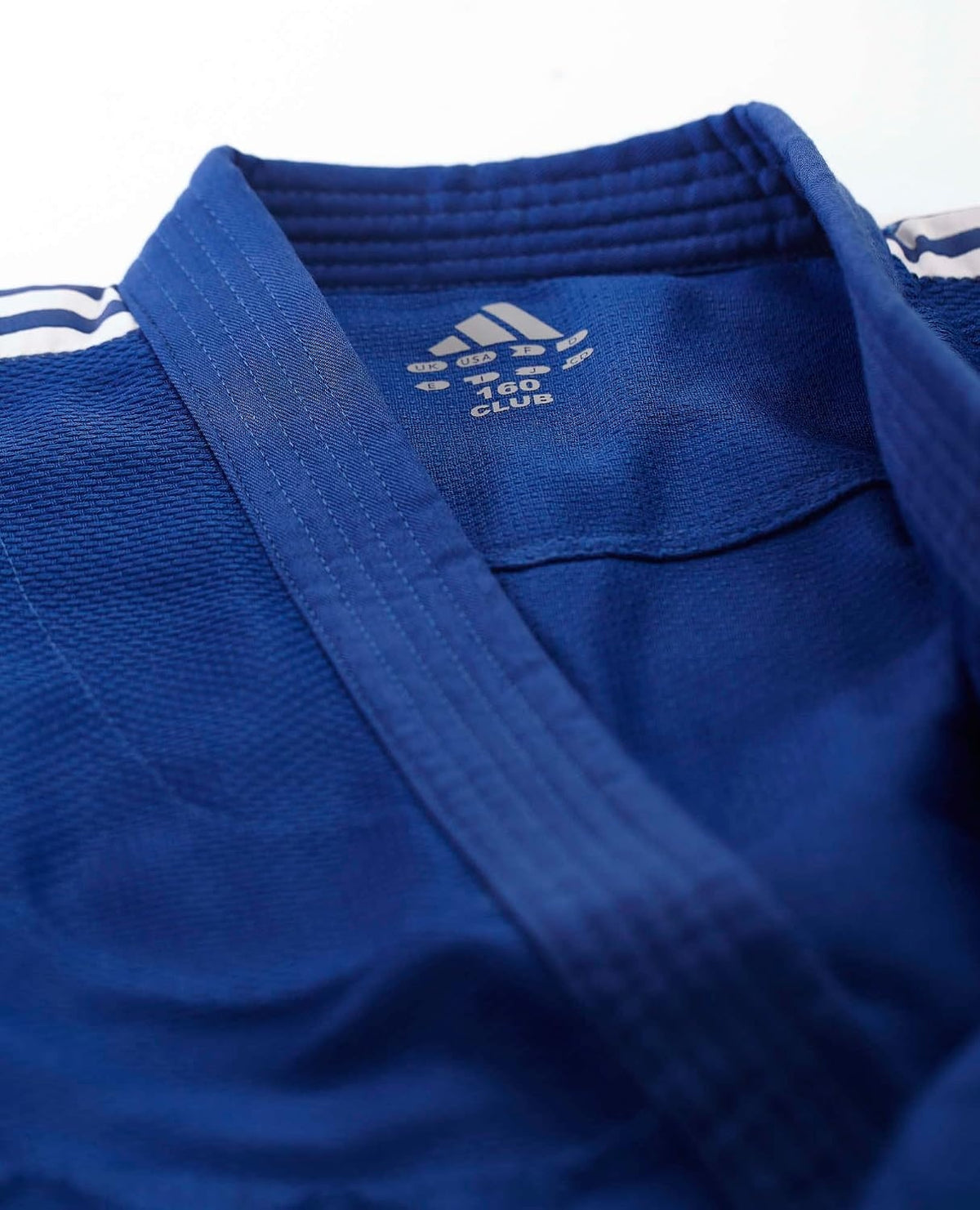 Uniforme Judo Adidas Club Sin Cinturon Algodon Poliester Tejido Reforzado Intermedio Avanzado Azul Dorado J350BP