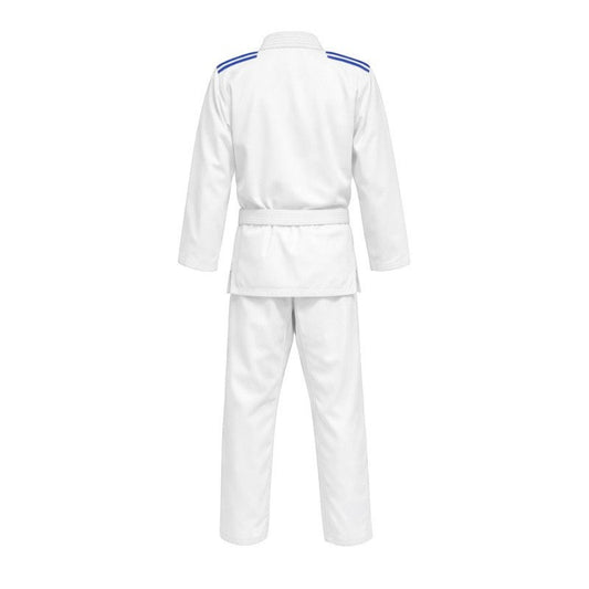 Uniforme Judo Adidas Evolution con Correa Algodon Poliester para Principiantes Blanco/Azul con Cinturon