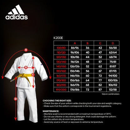 Uniforme Karate Adidas Adistar K200 WKF Premium Aprobado Federacion Mundial con Cinturon Incluido