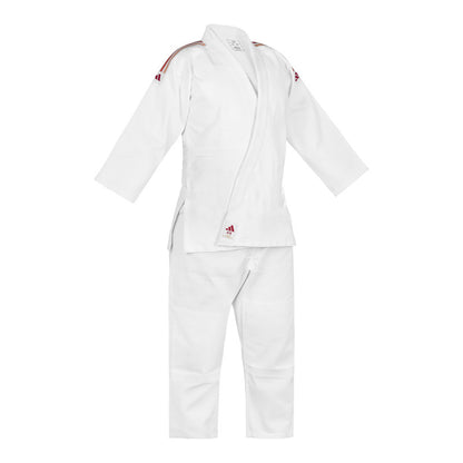 Uniforme Judo Adidas Club Sin Cinturon Algodon Poliester Tejido Reforzado Intermedio Avanzado Blanco J350P