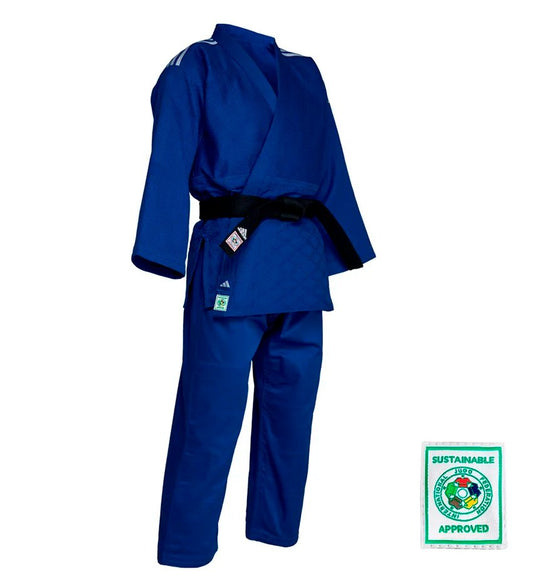 Uniforme Judogi Adidas Champion III IJF Approved 750gsm Doble Tejido Grano de Arroz para Competicion Oficial