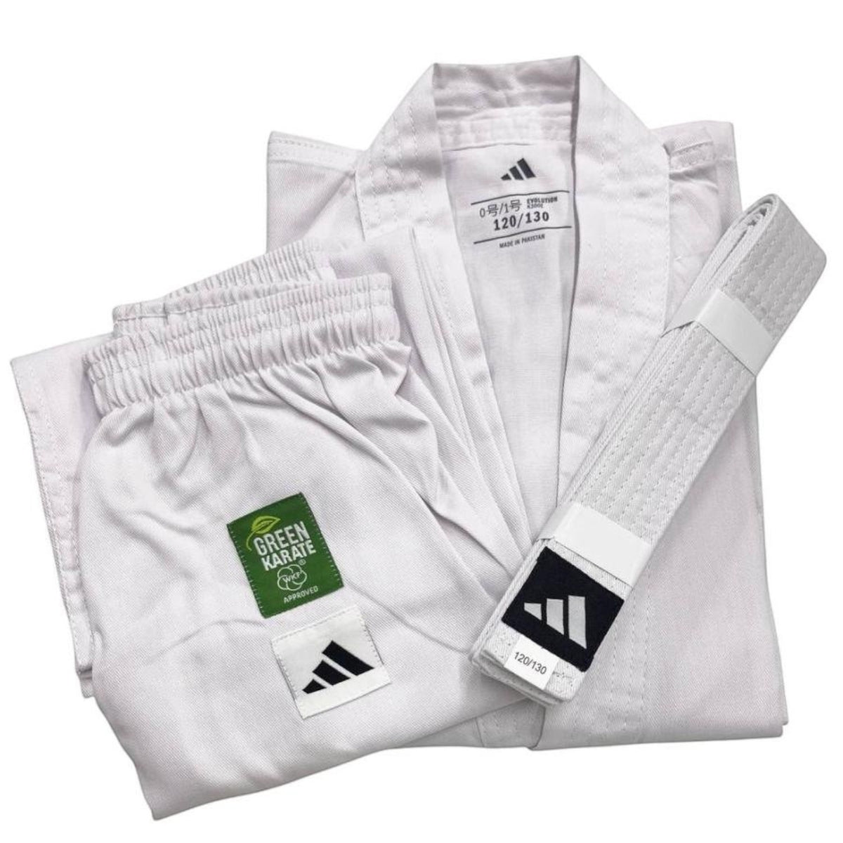 Uniforme Karate Adidas Evolution K200E WKF con Cinturon Juvenil Aprobado Federacion Mundial