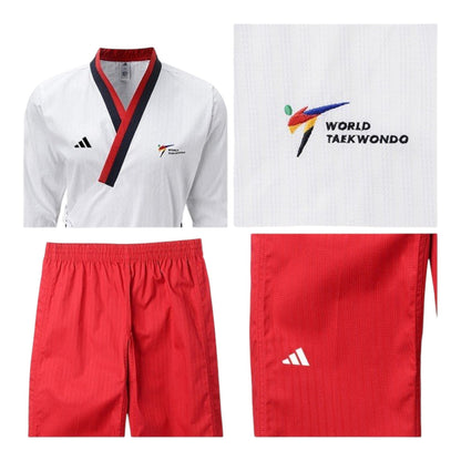 Uniforme Taekwondo Adidas Poomsae Young Women WT Premium para Competidoras Juveniles Femeninas