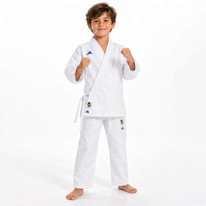 Uniforme Karate Adidas Evolution K200E WKF con Cinturon Juvenil Aprobado Federacion Mundial