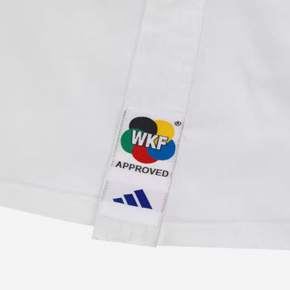 Uniforme Karate Adidas Adistar K200 WKF Logo Azul Aprobado Federacion Mundial con Cinturon Incluido