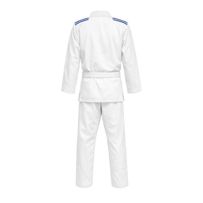 Uniforme Judo Adidas Evolution con Correa Algodon Poliester para Principiantes Blanco/Azul con Cinturon