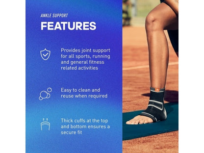 Tobillera Estabilizadora Texturizada ADIDAS Compresión Antideslizante Anatómica Gym Running Crossfit